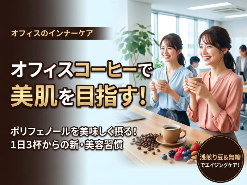 オフィスコーヒー美肌習慣！ポリフェノールを美味しく摂る方法